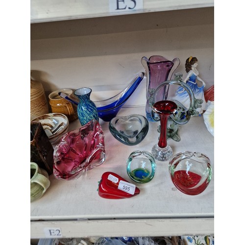 595 - Art glass including Murano, Mdina and Scandinavian - 10 pieces