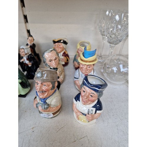 642 - 6 Royal Doulton Doultonville toby jugs including Mike Mineral, Dr Pulse & Mr Brisket