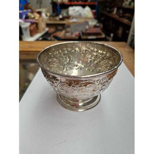 707 - Silver embossed small bowl