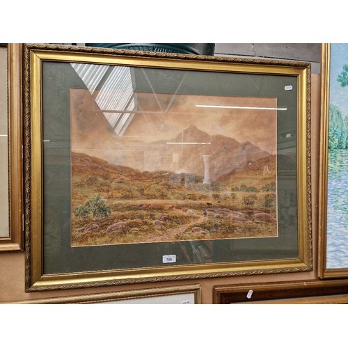 790 - Ward Heys (British, late 19th/early 20th century), watercolour, landscape scene, 61cm x 43cm, signed... 