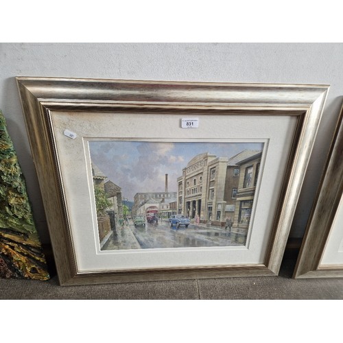 831 - John Lewis Chapman (British, b.1946), watercolour, street scene, 41.5cm x 31cm, signed to lower righ... 