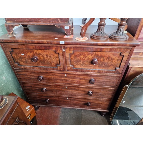 862 - A 19th century mahogany chest of drawers.