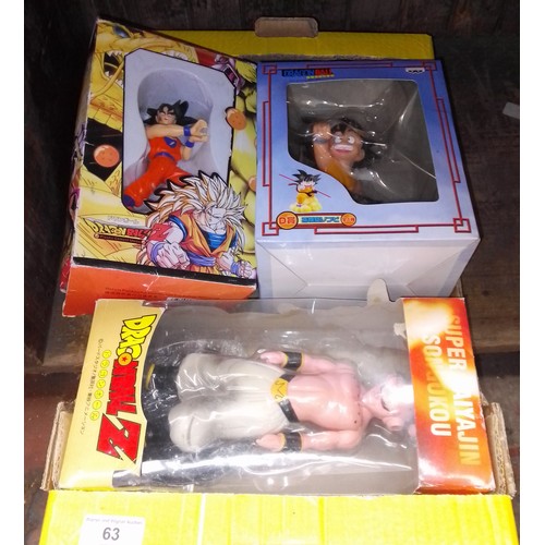 63 - A box of assorted Dragon Ball Z figures