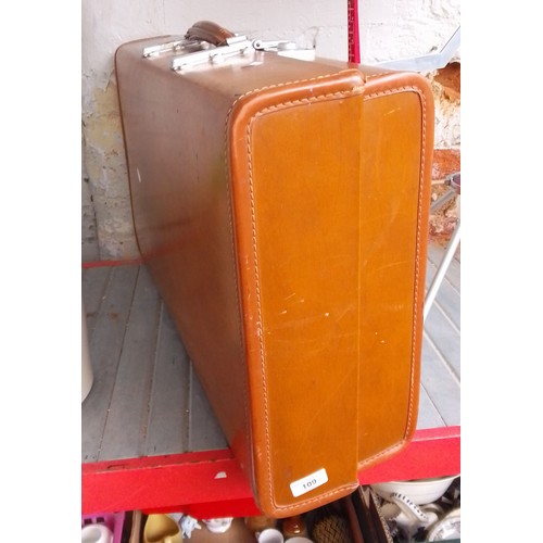 109 - A large vintage Revelation leather suitcase