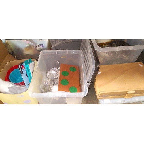 179 - Four boxes of assorted items including Carlton ware and other ceramics, glass ware, small wooden dra... 