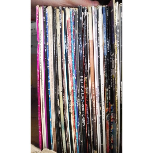 192 - A box of vinyl LP records, rock and pop including Tina Turner, Deacon Blue, The Police, etc.