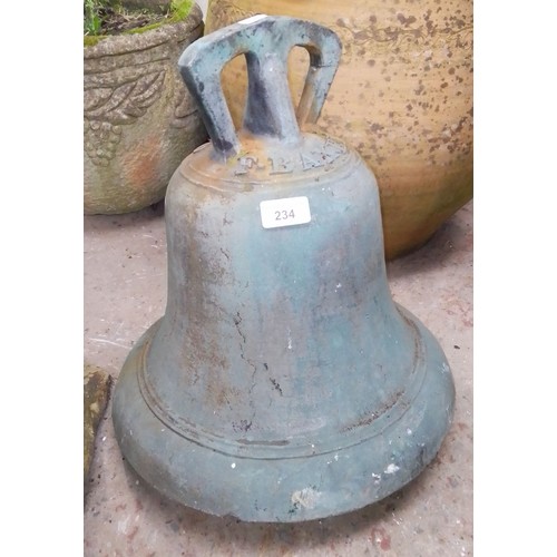 234 - A bronze bell bearing date 1830 FBaxter