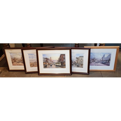 856E - After John Lewis Chapman (British, b.1946), five signed limited edition prints, Blackpool (x2), Rowt... 