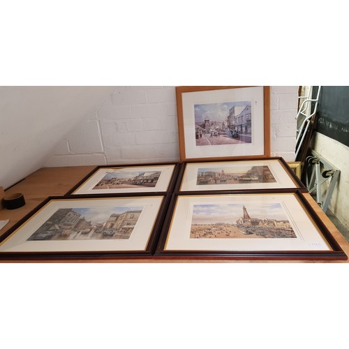 856E - After John Lewis Chapman (British, b.1946), five signed limited edition prints, Blackpool (x2), Rowt... 