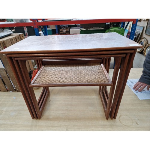 990 - A mid 20th century Danish teak nest of tables.