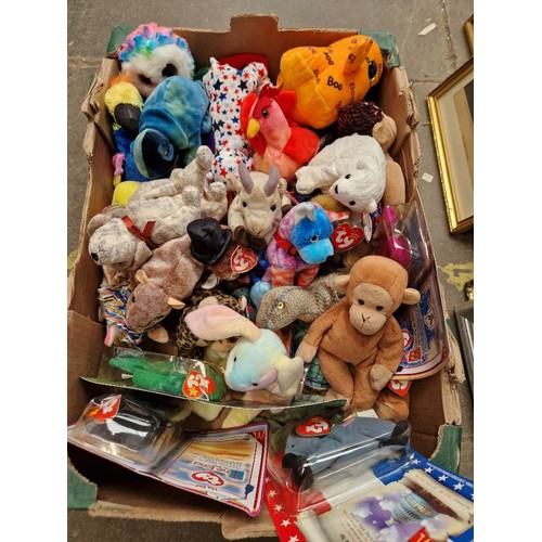 157 - 6 boxes of assorted TY Beanie Babies to include Princess Diana, Brittannia bear, Queen Jubilee, boxe... 