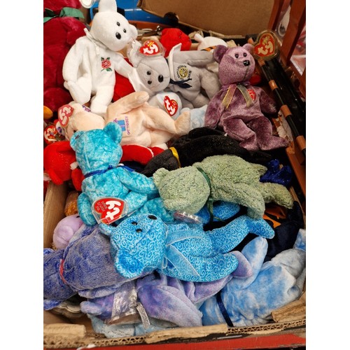 157 - 6 boxes of assorted TY Beanie Babies to include Princess Diana, Brittannia bear, Queen Jubilee, boxe... 