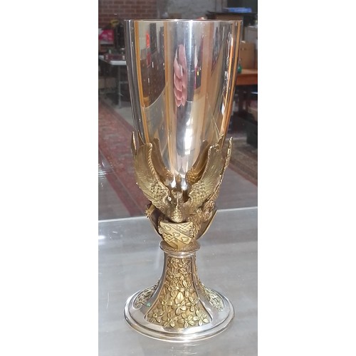 416 - An Elizabeth II Lady Diana Wedding Aurum silver and silver gilt goblet, limited edition no. 778/1000... 