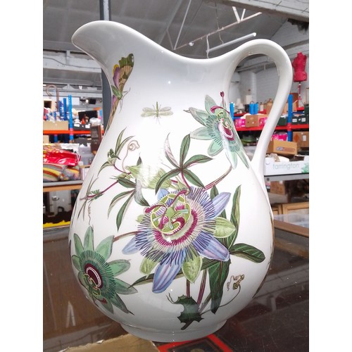 566 - Portmeirion Botanic Garden large bowl and jug (bowl 33cm diameter, jug 26.5cm high)