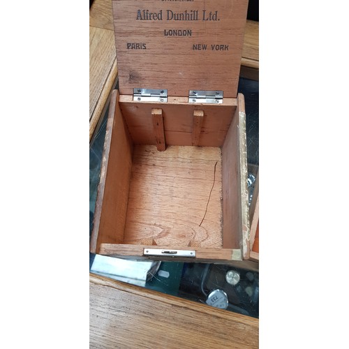 12 - An Alfred Dunhill cedar cigar box.