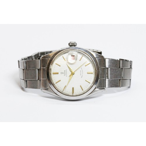 490 - A Rolex Tudor Oysterdate stainless steel automatic wristwatch, circa 1960s, case width 33mm, adjusta... 