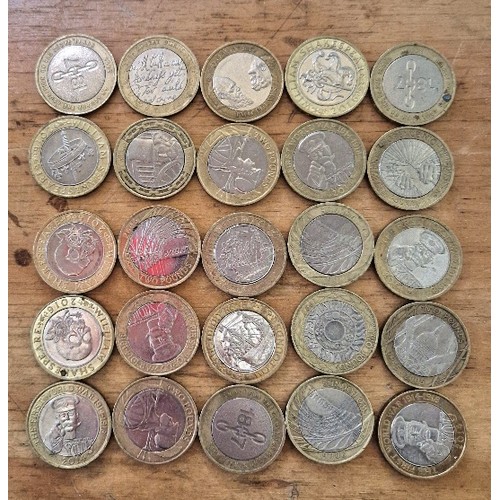 548 - A group of 25 assorted collectable £2 coins.