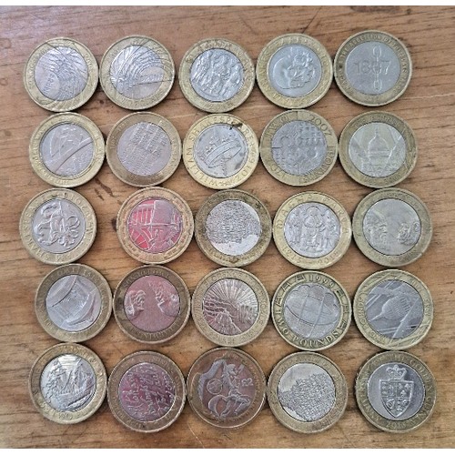 550 - A group of 25 assorted collectable £2 coins.