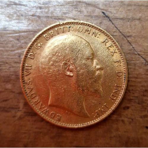 538A - An Edward VII 1904 sovereign.