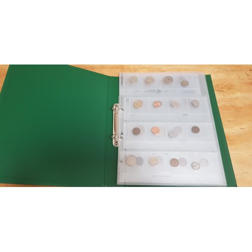 581 - Three files of assorted GB & world coins.