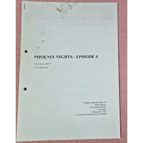 13 - An original script from the Peter Kay series 'Phoenix Nights', Series two - Episode four, rehearsal ... 