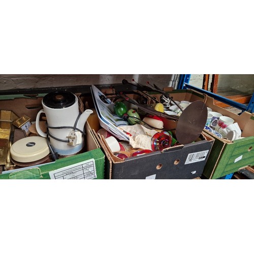 69 - 3 boxes of mixed items including ceramics, glass, cutlery etc