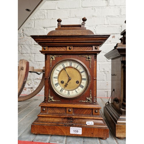 159 - A late 19th century architectural mantel clock.