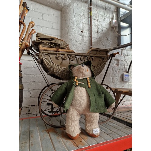 161 - A paddington bear & a vintage pram