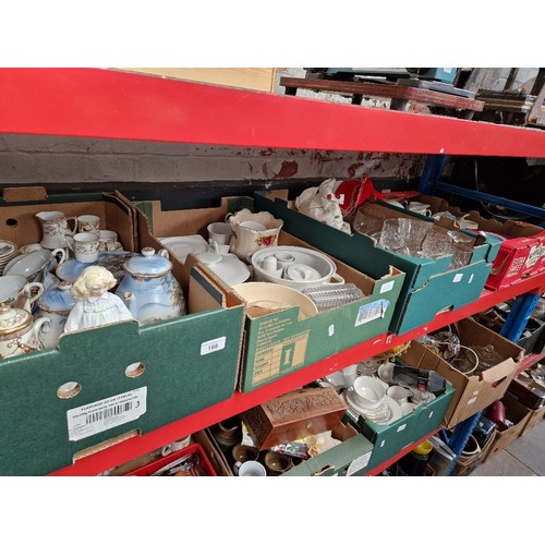 168 - Four boxes of assorted ceramics and glass including Noritake etc.