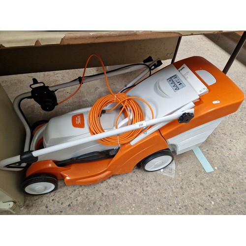 229 - A Stihl RME 339 electric lawn mower, appears unused.