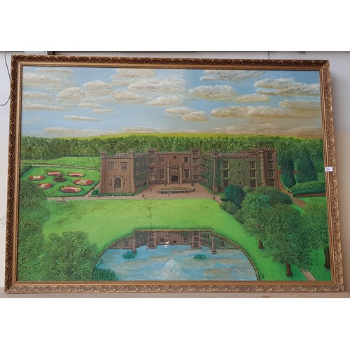 924 - A Bolton (British, 20th century), 'Townley Hall, Lancashire', oil on board, signed and dated 1982 to... 