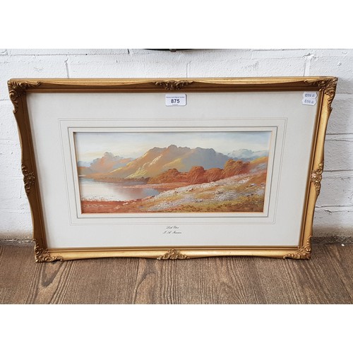 875 - J A Jameson, (Scottish, Early 20th century), watercolour, 'Loch Etive', signed to lower right, frame... 