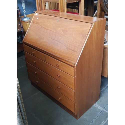 896 - Mid 20th century Nathan teak bureau.