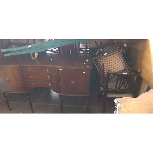 895 - Various items of furniture including mahogany sideboard, dining chairs, bedroom chairs, etc.