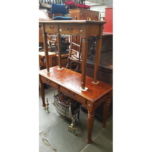 929 - Two hardwood side tables.