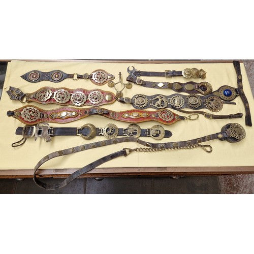 337 - A box of vintage horse brasses