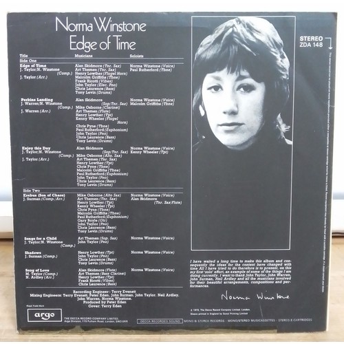 40 - Norma Winstone - Edge of Time, stereo LP, 1st pressing, UK 1972, ZDA 148, ex library copy.