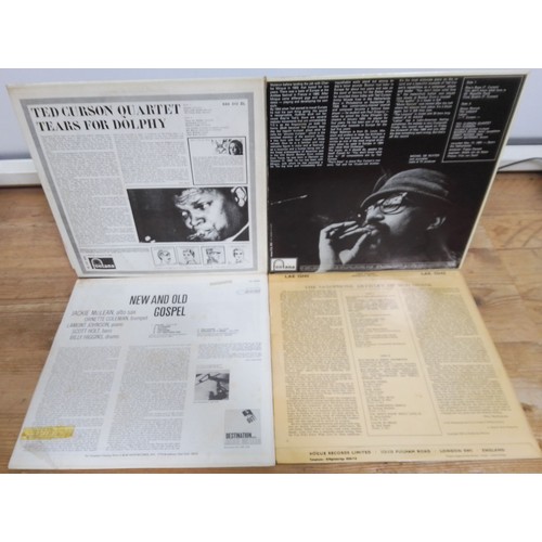 41 - Four jazz LPs comprising Ted Curson Quartet - Tears for Dolphy, Fontana 688310 and Urge, Fontana FJL... 