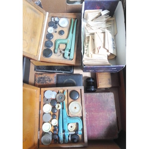 78 - A box of mainly assorted horologist's spares and tools.