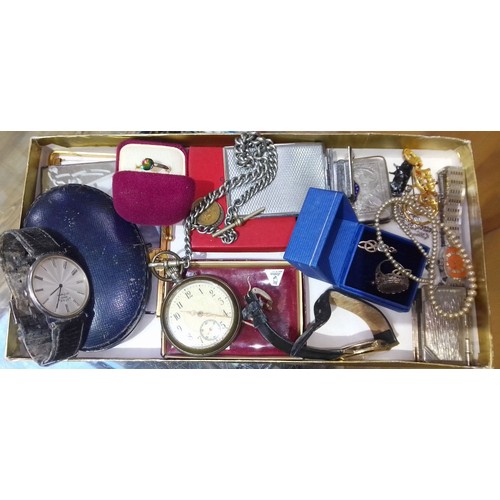 273 - A mixed lot of jewellery and collectables including silver and watches etc.