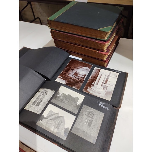 238 - Six photograph albums containing architectural photographs of Cathedrals and churches, dating from 1... 