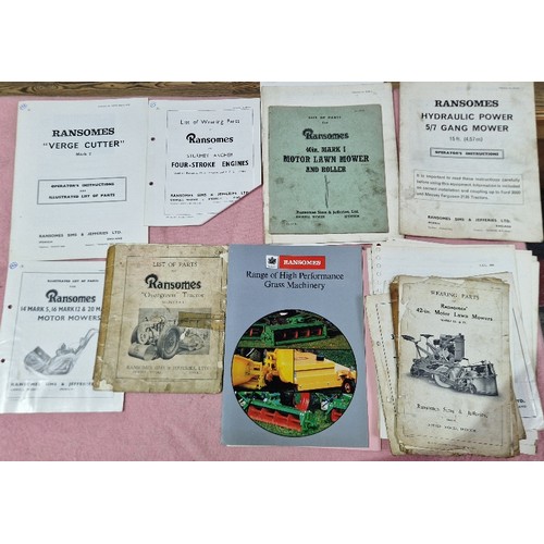 384 - Two boxes of assorted ephemera including motoring, garden machinery, also including a Fighters poste... 