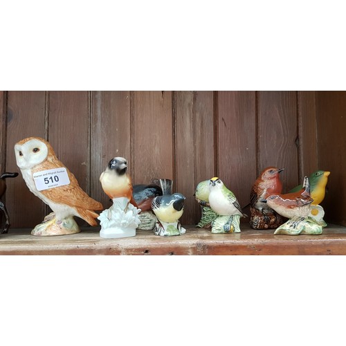 510 - Nine small Beswick birds