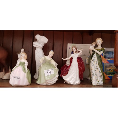 519 - 8 Royal Doulton figurines including Lorna HN2311, Veneta HN2722, limited edition figurine ‘A Love So... 