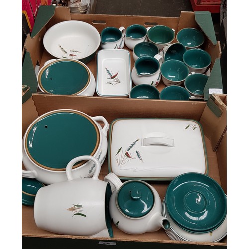 538 - Denby ‘Greenwheat’ - approx 32 pieces including teapot, covered serving dishes, plates 	etc.