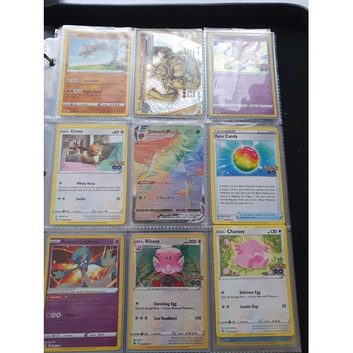 458 - A folder of Pokemon cards, over 200, various sets including GX, EX, promo cards, Pikachu set and Cha... 