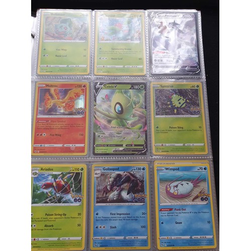 458 - A folder of Pokemon cards, over 200, various sets including GX, EX, promo cards, Pikachu set and Cha... 