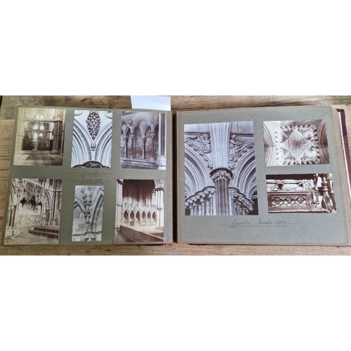 238 - Six photograph albums containing architectural photographs of Cathedrals and churches, dating from 1... 