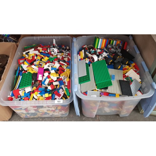 183 - Two boxes of Lego.