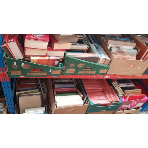 224 - 11 boxes of books including History of the British Army, military history, and novels by Jean Plaidy